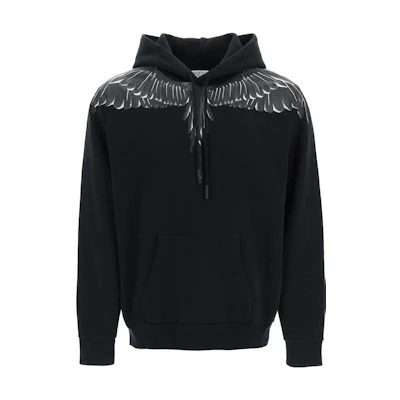 Marcelo Burlon Wing Print Hoodie White () cmbb007r20fle0020155