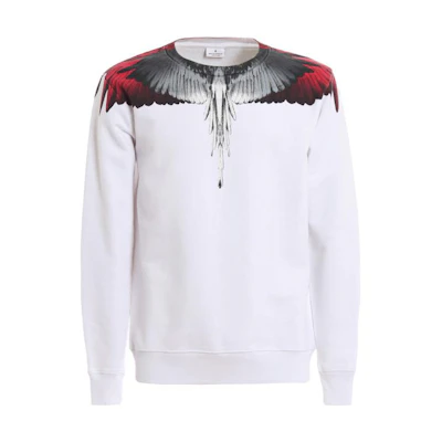 Marcelo Burlon Wings Patch Black Long Sleeve Sweatshirt CMBA009E196300101088