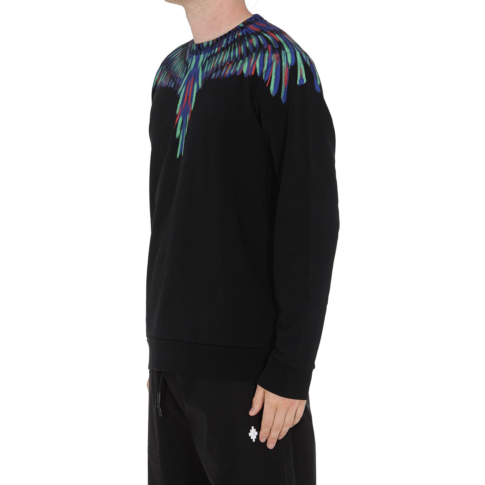 Details for マルセロ・バーロン ウィング クルーネック プルオーバースウェットシャツ ブラック CMBA009E20FLE0041050