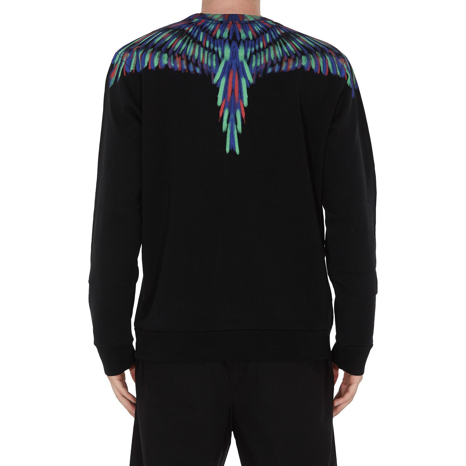 Sizing マルセロ・バーロン ウィング クルーネック プルオーバースウェットシャツ ブラック CMBA009E20FLE0041050