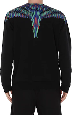 マルセロ・バーロン ウィング クルーネック プルオーバースウェットシャツ ブラック CMBA009E20FLE0041050 Sizing マルセロ・バーロン ウィング クルーネック プルオーバースウェットシャツ ブラック CMBA009E20FLE0041050