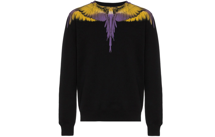 Marcelo Burlon Wings Crewneck Sweatshirt  Black Wing Print. CMBA009R196300181060