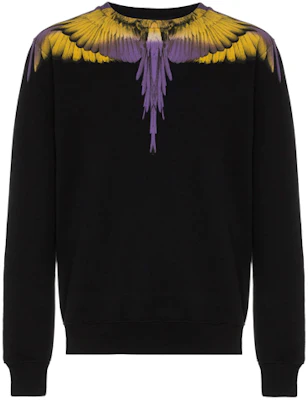 Marcelo Burlon 翅膀印花黑色圆领卫衣 CMBA009R196300181060 Buy Marcelo Burlon 翅膀印花黑色圆领卫衣 CMBA009R196300181060