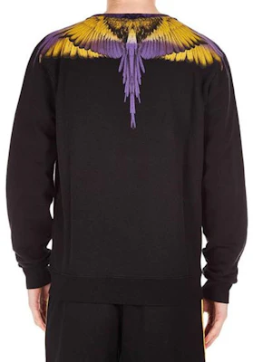 Marcelo Burlon 翅膀印花黑色圆领卫衣 CMBA009R196300181060 Purchase Marcelo Burlon 翅膀印花黑色圆领卫衣 CMBA009R196300181060