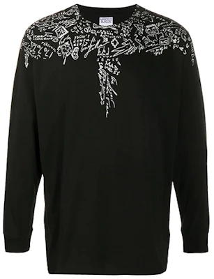 Marcelo Burlon Baju Lengan Panjang Grafik Wings Hitam CMAB007E20JER0031001 Buy Marcelo Burlon Baju Lengan Panjang Grafik Wings Hitam CMAB007E20JER0031001