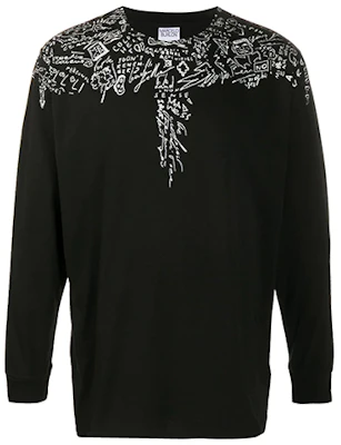 Marcelo Burlon Baju Lengan Panjang Grafik Wings Hitam CMAB007E20JER0031001 Order Marcelo Burlon Baju Lengan Panjang Grafik Wings Hitam CMAB007E20JER0031001