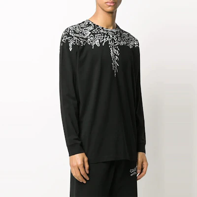 Marcelo Burlon Baju Lengan Panjang Grafik Wings Hitam CMAB007E20JER0031001 Shop Marcelo Burlon Baju Lengan Panjang Grafik Wings Hitam CMAB007E20JER0031001