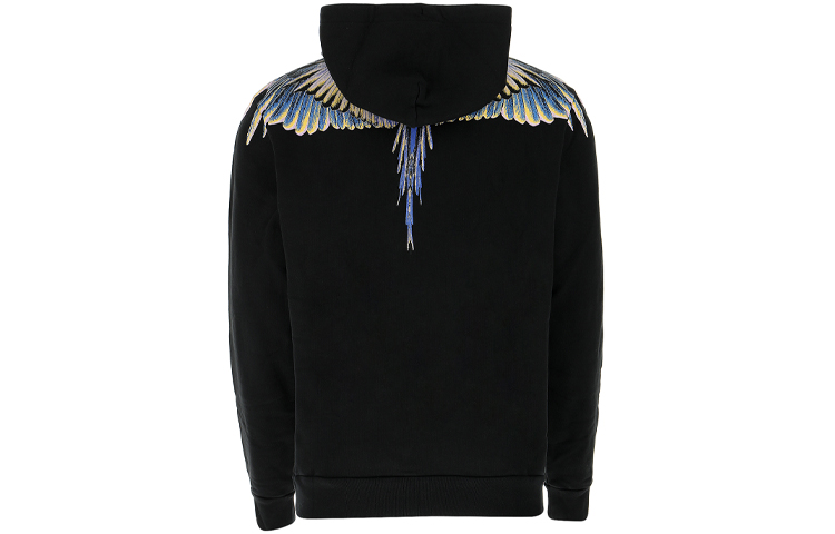 Lookbook 马塞洛·伯龙男士黑色翅膀连帽衫 CMBB007E20FLE0011030