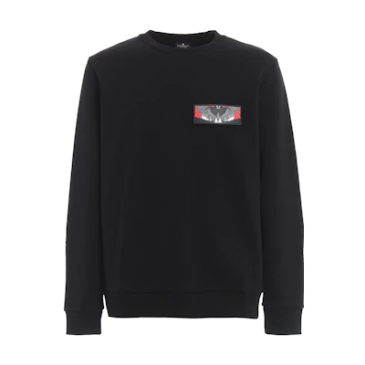 Marcelo Burlon Wings Print Long Sleeve Sweatshirt Black CMAB007E190010031088