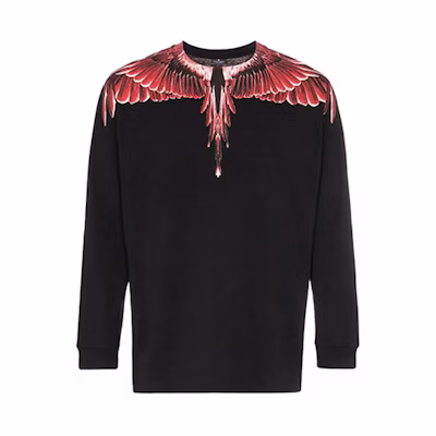 Marcelo Burlon Wings Print Pullover Hoodie White () CMBB007E20FLE0010143