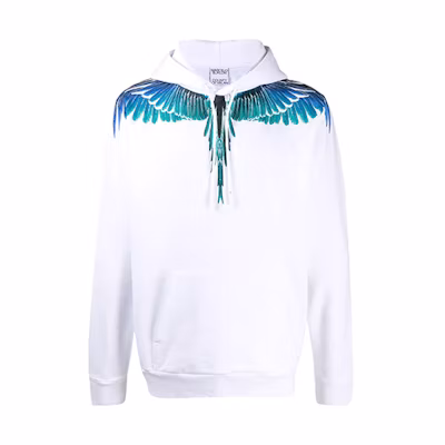 Marcelo Burlon Yellow Graphic Print Cotton Crewneck Sweatshirt for Men CMBA049F22FLE0011610
