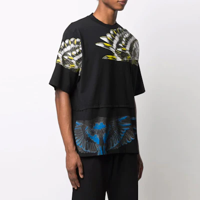 Marcelo Burlon 翼紋黑色短袖T恤 男裝 翼印花 SS21 系列 CMAA076S21JER0011009 Shop Marcelo Burlon 翼紋黑色短袖T恤 男裝 翼印花 SS21 系列 CMAA076S21JER0011009