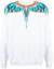 Order Marcelo Burlon Wings SS21 Sweatshirt Putih Crewneck dengan Cetakan Sayap CMBA009S21FLE0010140