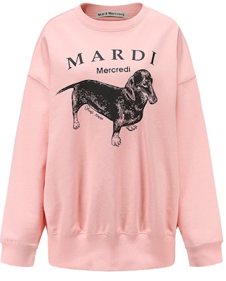 MARDI MERCREDI 臘腸狗卡通圖案男女休閒圓領衛衣 MBB8MSWSR010-1 6