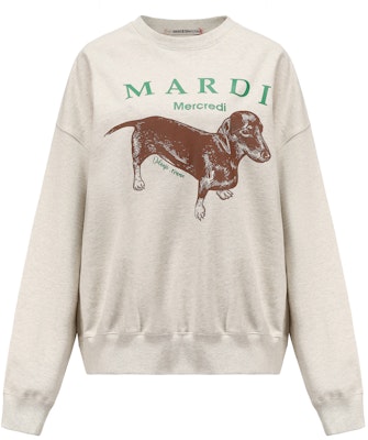 MARDI MERCREDI 臘腸狗卡通圖案男女休閒圓領衛衣 MBB8MSWSR010-1 11