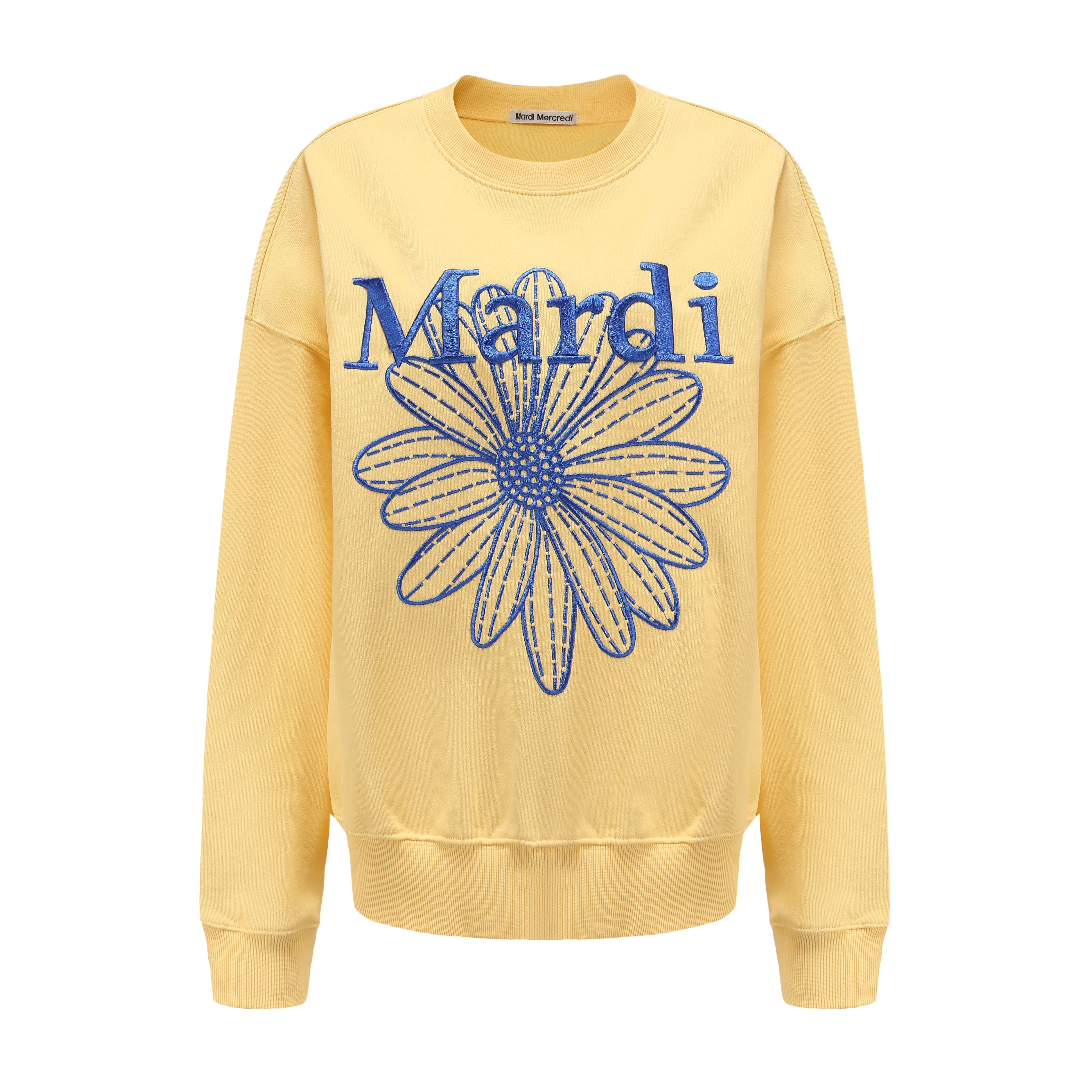 Details for 마르디 메크르디 데이지 자수 루즈핏 유니섹스 크루넥 스웨트셔츠 MBB8MSWSP091
