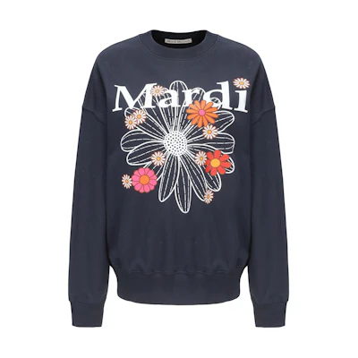 MARDI MERCREDI Daisy Print Crewneck Casual Pullover Sweatshirt Unisex MFK03SPO001