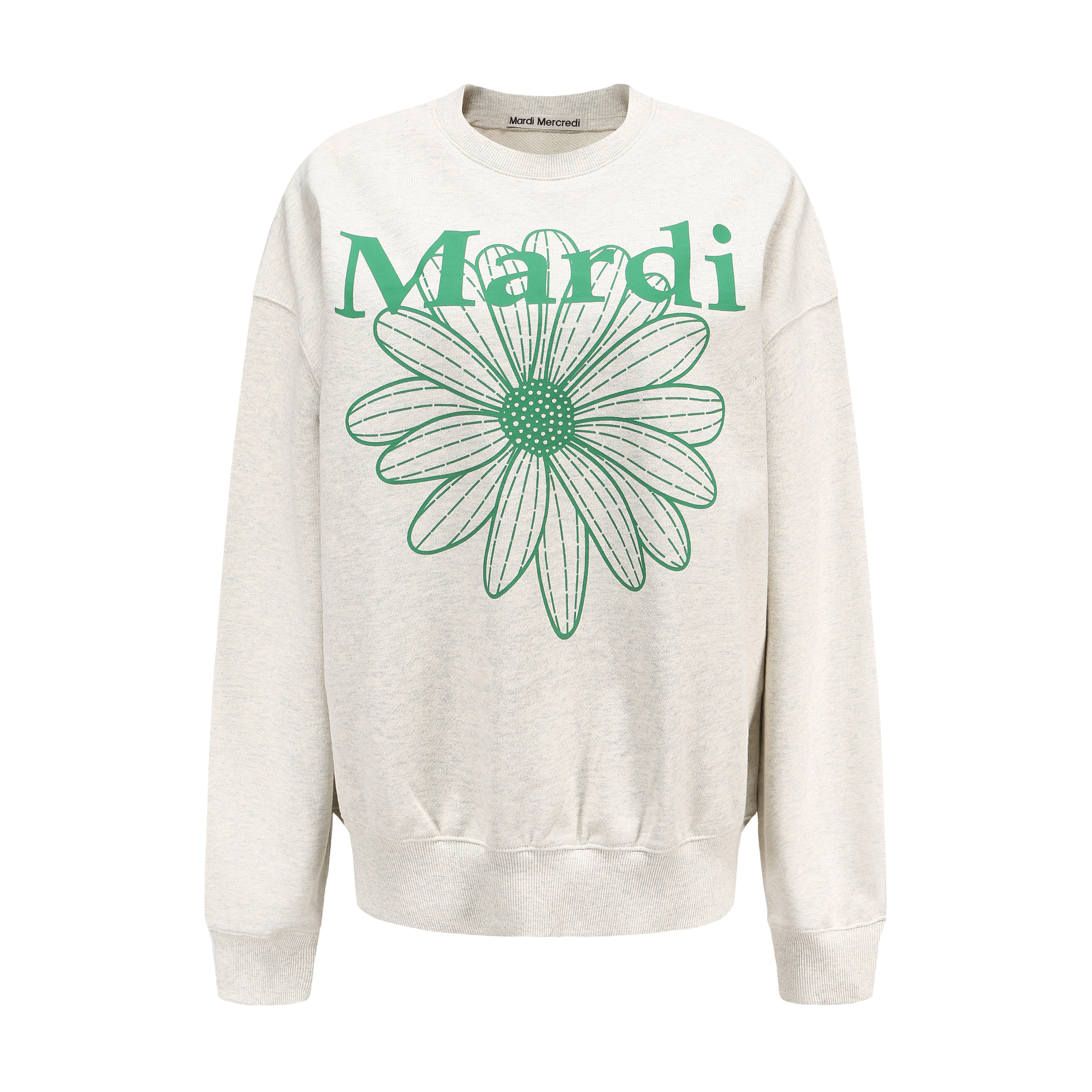 MARDI MERCREDI Daisy Print Crewneck Casual Pullover Sweatshirt Unisex MFK03SPO001