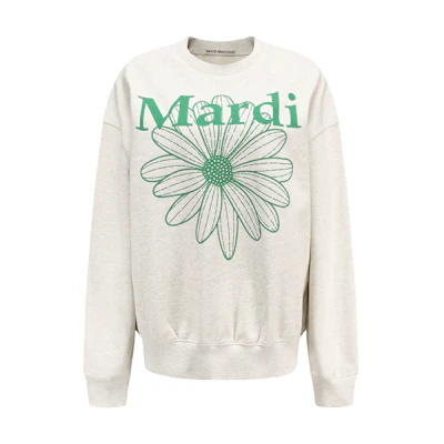MARDI MERCREDI Daisy Print Unisex Oversized Crewneck Casual Sweatshirt MBB8WSWSR901
