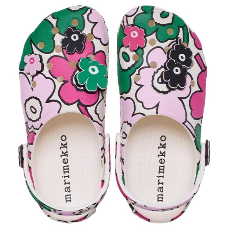 Shop Marimekko x Crocs经典拖鞋'Unikko印花' 211122-90H