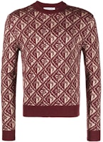 Marine Serre Red All-Over Print Slim Fit Long Sleeve Sweater MST006CKNI0034BG20 Marine Serre Red All-Over Print Slim Fit Long Sleeve Sweater MST006CKNI0034BG20