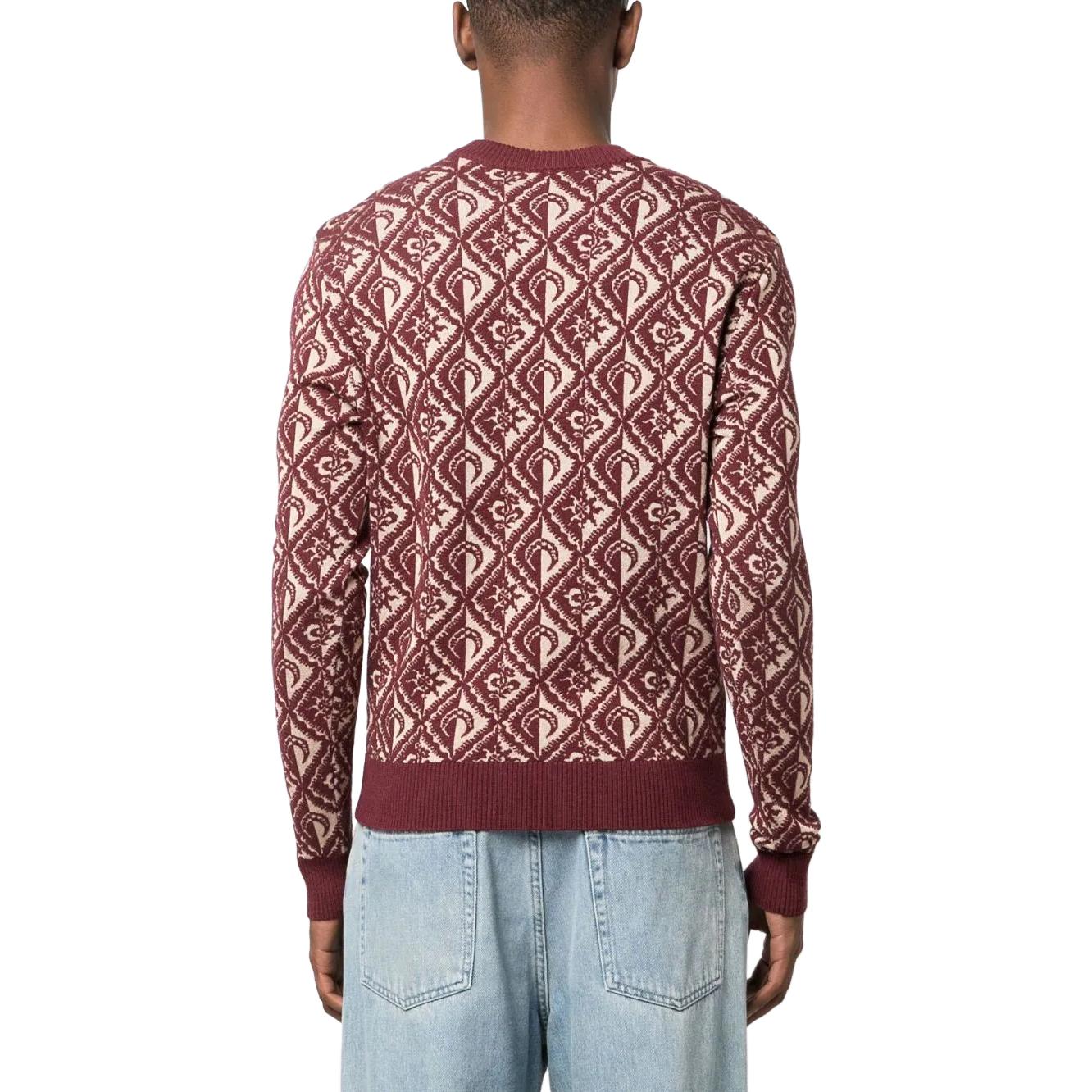 Shop Marine Serre Merah Cetakan Penuh Slim Fit Sweater Lengan Panjang MST006CKNI0034BG20