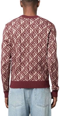 Marine Serre Merah Cetakan Penuh Slim Fit Sweater Lengan Panjang MST006CKNI0034BG20 Shop Marine Serre Merah Cetakan Penuh Slim Fit Sweater Lengan Panjang MST006CKNI0034BG20