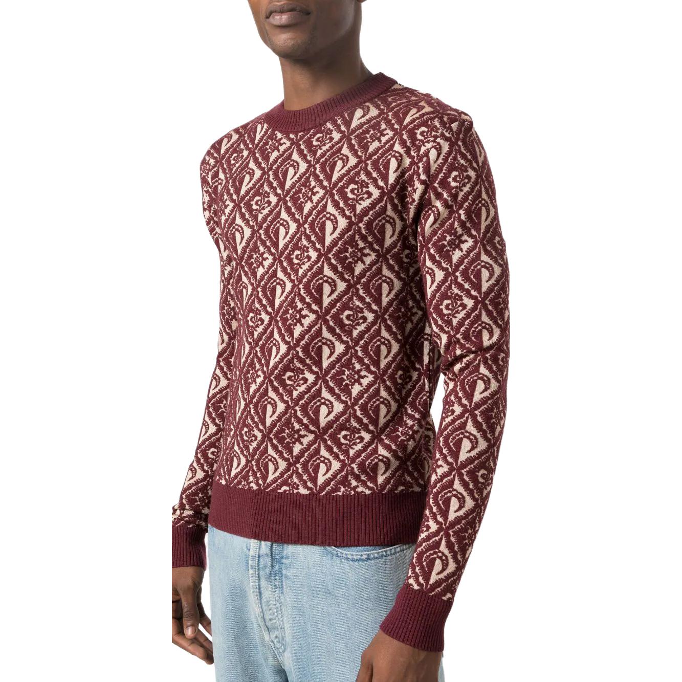 Details for Marine Serre Merah Cetakan Penuh Slim Fit Sweater Lengan Panjang MST006CKNI0034BG20