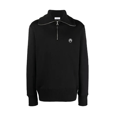Marine Serre Black Hooded Oversized Zip Jacket J088SS22XWOTPA021
