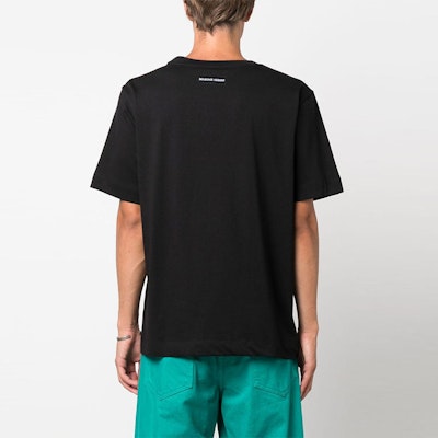 Marine Serre Logo Hitam Kemeja-T Lengan Pendek Crewneck. MTO066BK99 Shop Marine Serre Logo Hitam Kemeja-T Lengan Pendek Crewneck. MTO066BK99