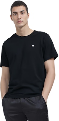 Marine Serre Logo Hitam Kemeja-T Lengan Pendek Crewneck. MTO066BK99 Cheap Marine Serre Logo Hitam Kemeja-T Lengan Pendek Crewneck. MTO066BK99