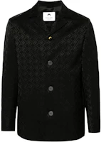 Marine Serre Black Moon Jacquard Single-Breasted Long-Sleeve Jacket Black Men MJA045CWOV0024BK99 Marine Serre Black Moon Jacquard Single-Breasted Long-Sleeve Jacket Black Men MJA045CWOV0024BK99