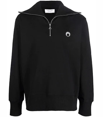 Marine Serre 黑色寬鬆款抓毛套頭衫 T134FW21M001 Buy Marine Serre 黑色寬鬆款抓毛套頭衫 T134FW21M001