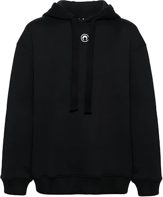 Marine Serre 黑色印花連帽衫 寬鬆版型 UST015CJER0013BK99 Buy Marine Serre 黑色印花連帽衫 寬鬆版型 UST015CJER0013BK99