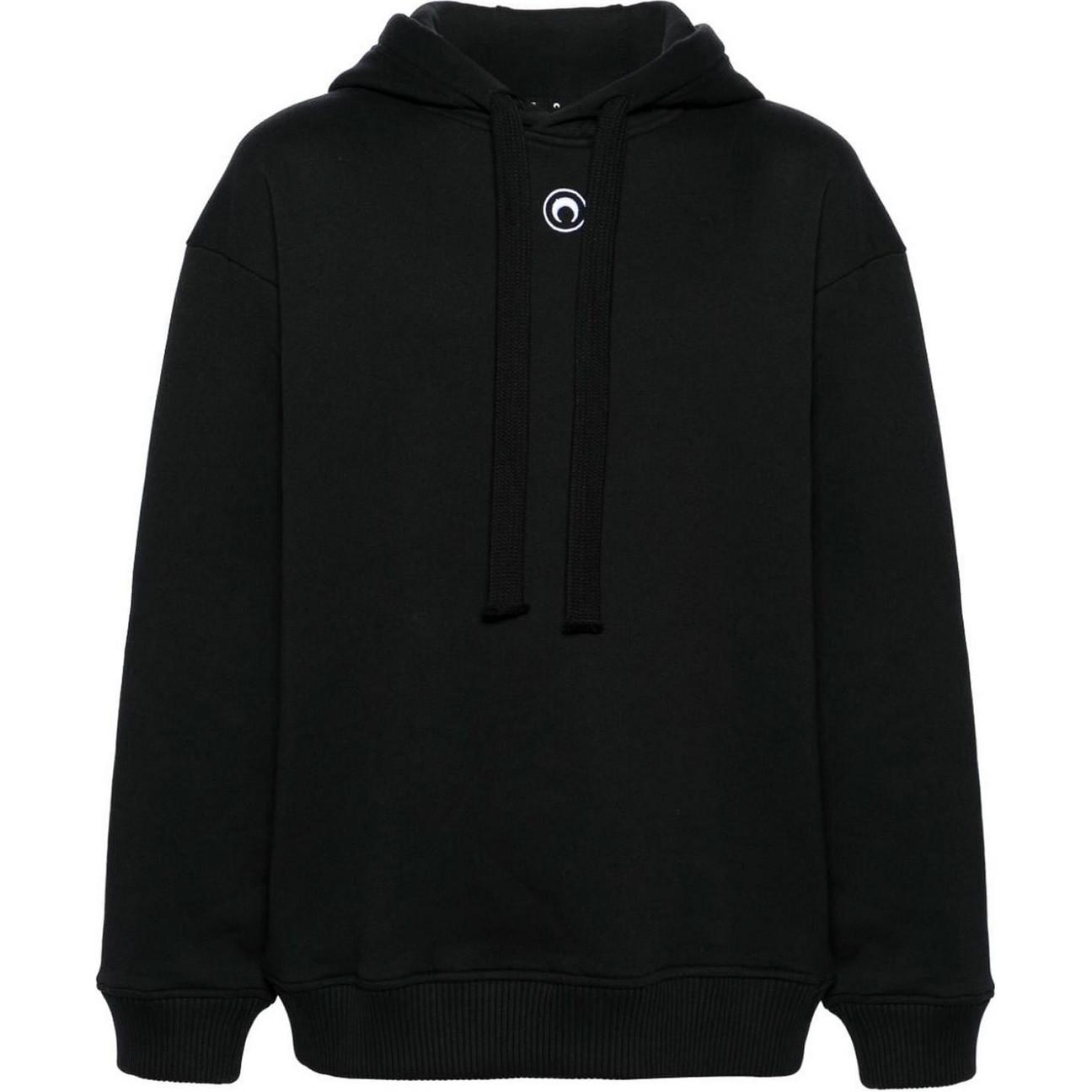 Order Marine Serre 黑色印花連帽衫 寬鬆版型 UST015CJER0013BK99