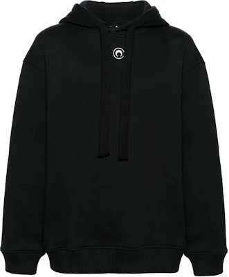 Marine Serre 黑色印花連帽衫 寬鬆版型 UST015CJER0013BK99 Order Marine Serre 黑色印花連帽衫 寬鬆版型 UST015CJER0013BK99