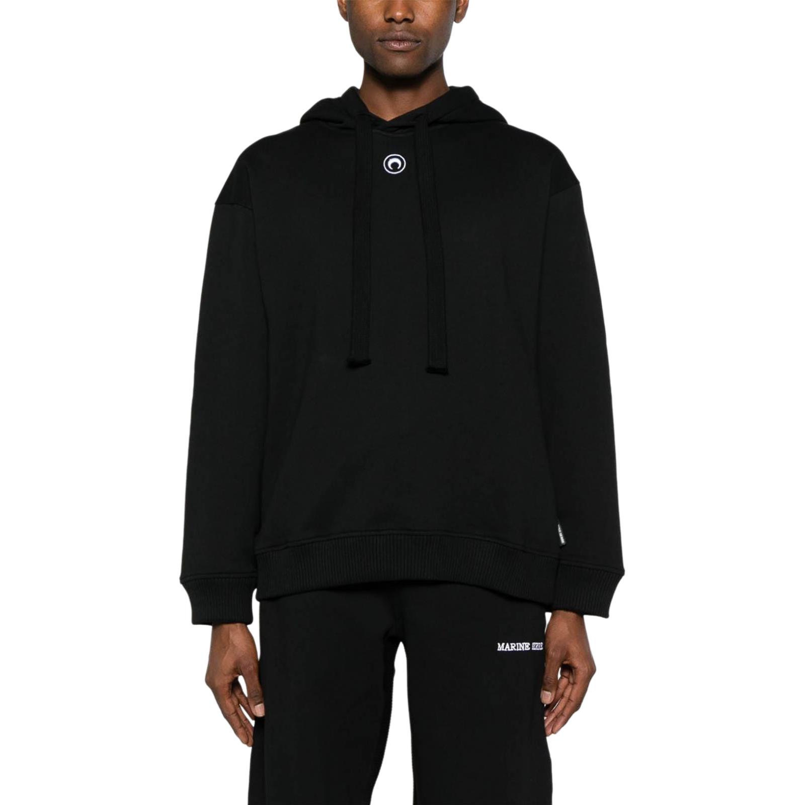 Lookbook Marine Serre 黑色印花連帽衫 寬鬆版型 UST015CJER0013BK99