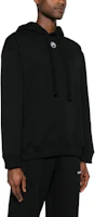 Shop Marine Serre 黑色印花連帽衫 寬鬆版型 UST015CJER0013BK99