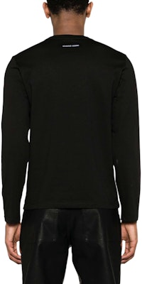 Marine Serre 男款刺繡圖案長袖圓領黑色衛衣 MTT076CJER0009-BLACK Shop Marine Serre 男款刺繡圖案長袖圓領黑色衛衣 MTT076CJER0009-BLACK