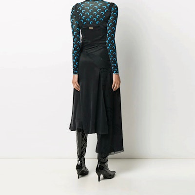 Marine Serre FW21 不對稱無袖連身裙 黑色 D002FW20WCU0001BLACK Shop Marine Serre FW21 不對稱無袖連身裙 黑色 D002FW20WCU0001BLACK