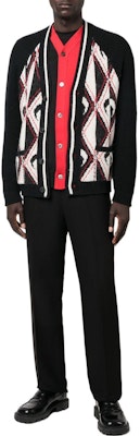 Marine Serre FW22 黑色V領格紋羊毛毛衣 T291FW22XKNIWO03000 Lookbook Marine Serre FW22 黑色V領格紋羊毛毛衣 T291FW22XKNIWO03000