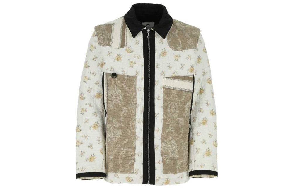 Marine Serre FW22 Floral Print Zip Jacket Multicolor J093FW22MUCO007410