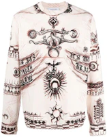 Marine Serre FW22 Graphic Print Long Sleeve Sweatshirt White (Men’s) T281FW22MVIA201PLAI01 Marine Serre FW22 Graphic Print Long Sleeve Sweatshirt White (Men’s) T281FW22MVIA201PLAI01