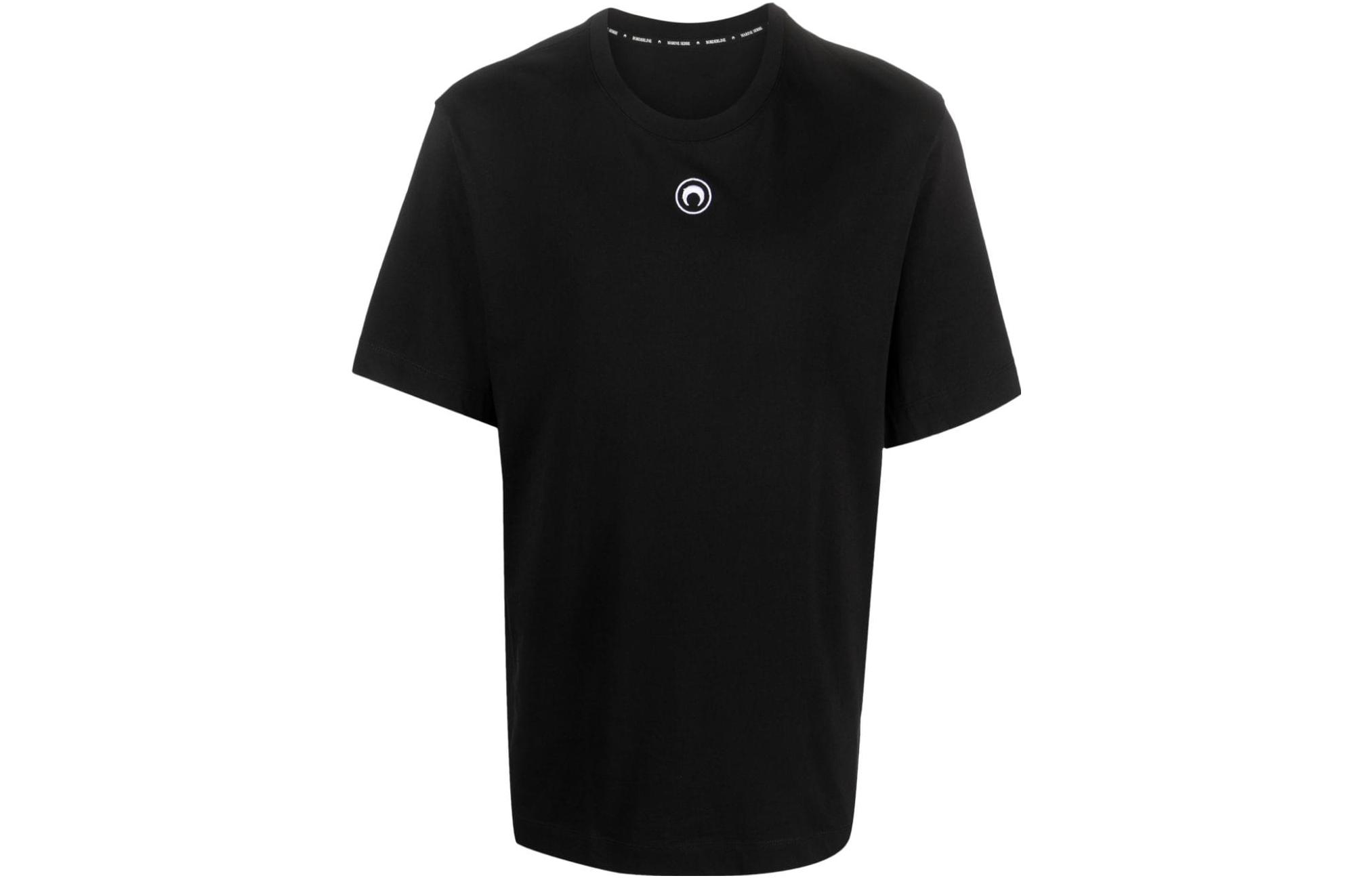 Order Marine Serre FW23 新月印花黑色短袖圓領T恤 男款 MTO096BK99