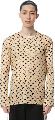 Marine Serre FW23 米色月亮印花長袖圓領T恤 MTO091TA10 Details for Marine Serre FW23 米色月亮印花長袖圓領T恤 MTO091TA10