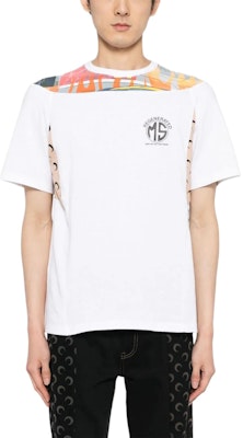 Marine Serre 圖案印花圓領白色T恤 FW24 短袖上衣 MTT080WH10-WHITE Lookbook Marine Serre 圖案印花圓領白色T恤 FW24 短袖上衣 MTT080WH10-WHITE