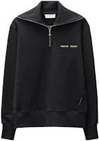 Marine Serre Half-Zip Letter Sweatshirt Black () T134SS23X-00 Marine Serre Half-Zip Letter Sweatshirt Black () T134SS23X-00