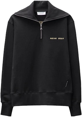 Marine Serre Half-Zip Letter Sweatshirt Black () T134SS23X-00 Buy Marine Serre Half-Zip Letter Sweatshirt Black () T134SS23X-00