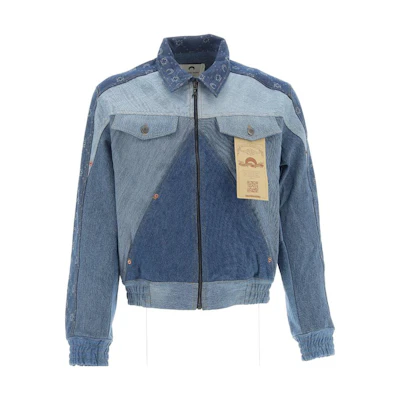 Marine Serre Moon Print Collared Long-Sleeve Jacket Blue Men’s J037SS2106COBALT