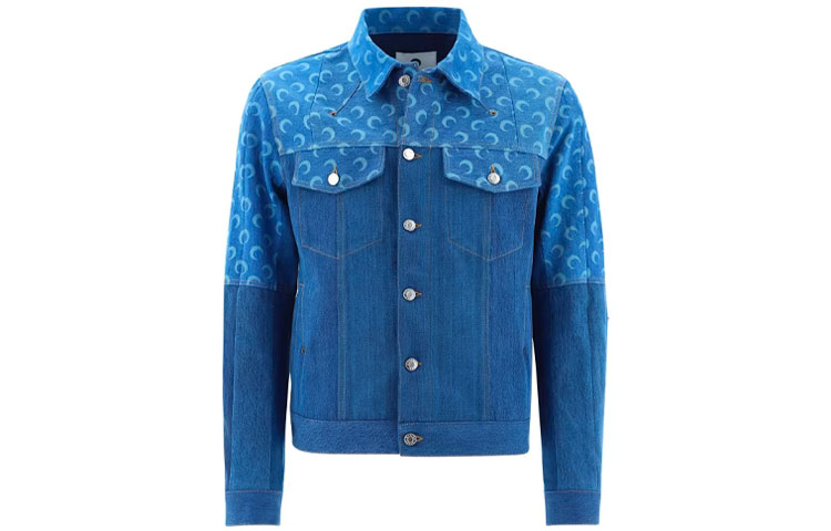 Marine Serre Moon Print Turtleneck Loose Sweatshirt Black - MTS002CJER0001IT99